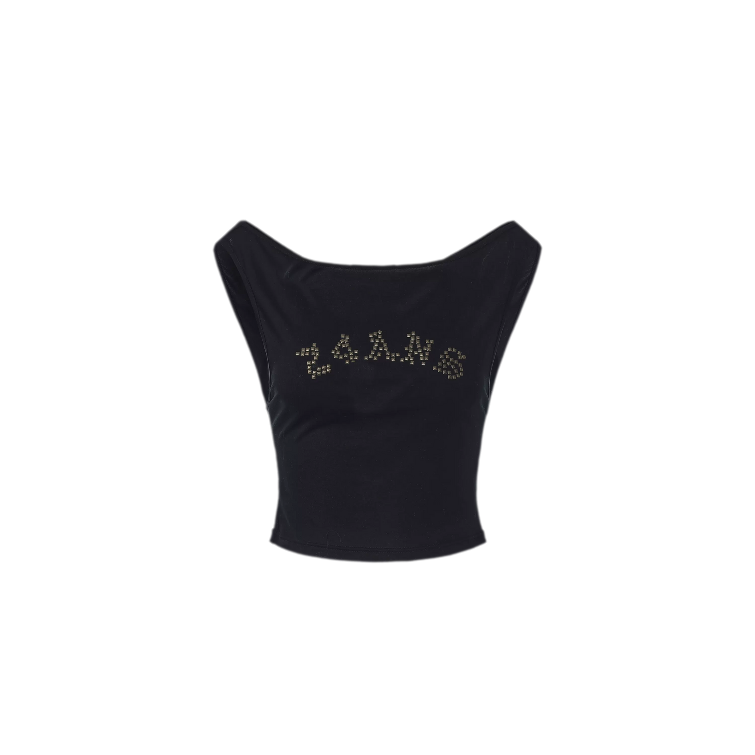 Metal Rhinestone Crop Top