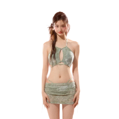 Three-Piece Triangle Bikini