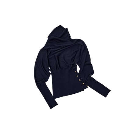 เสื้อสเวตเตอร์แขนค้างคาวอะซิเตตแคชเมียร์
