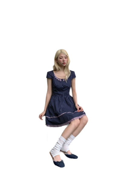 Sweet Stripe A-line Dress