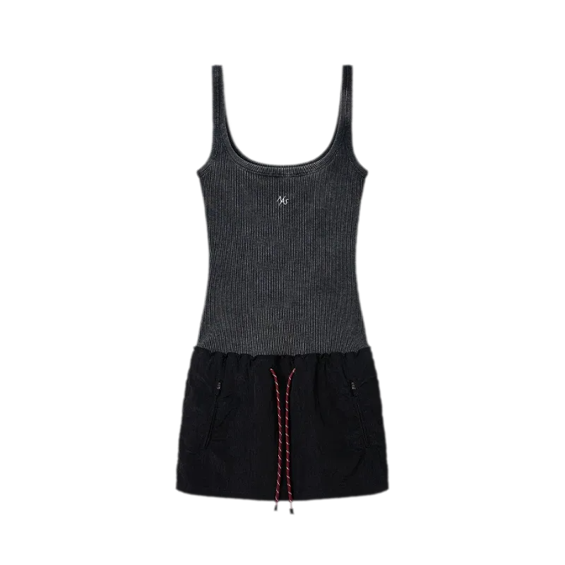 Washed Contrast Dress