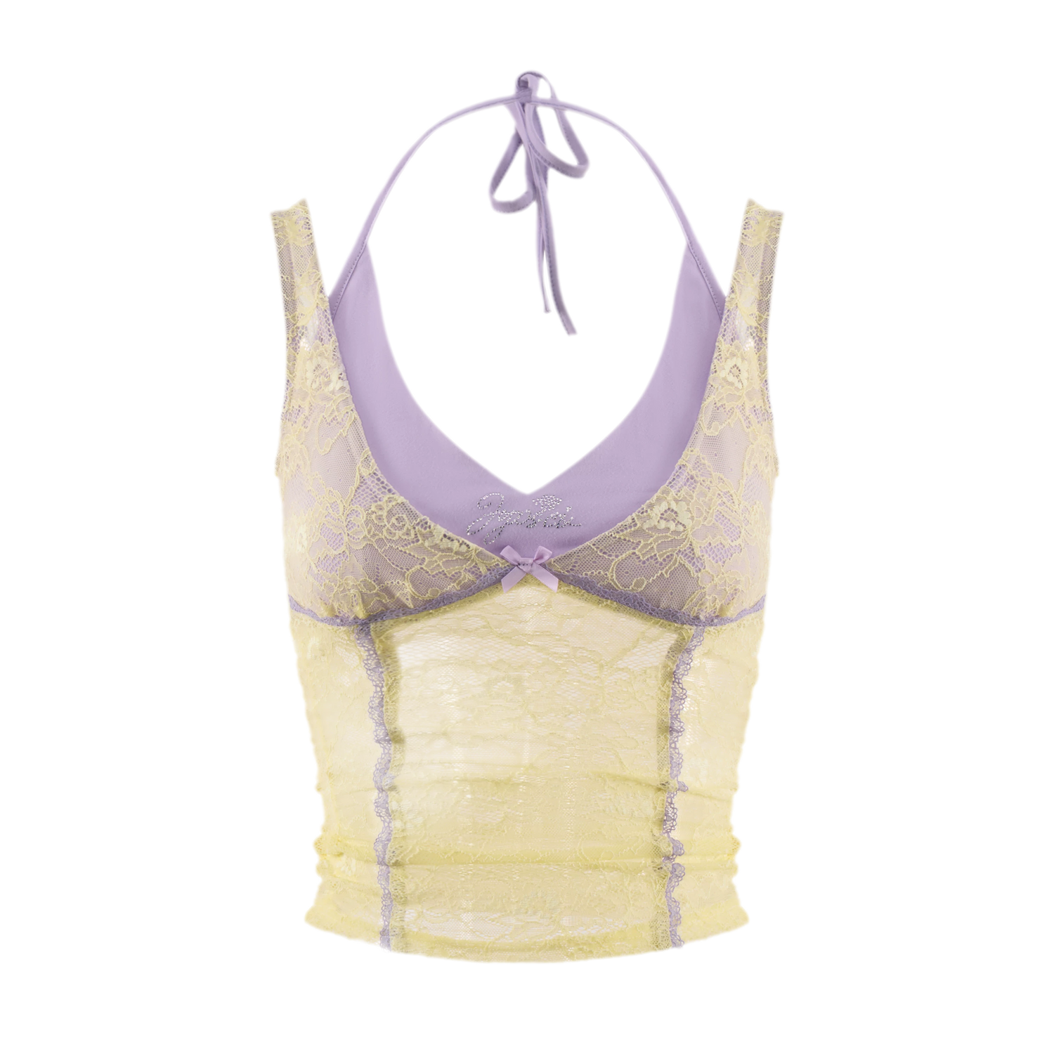 Y2K Lace Halter Camisole