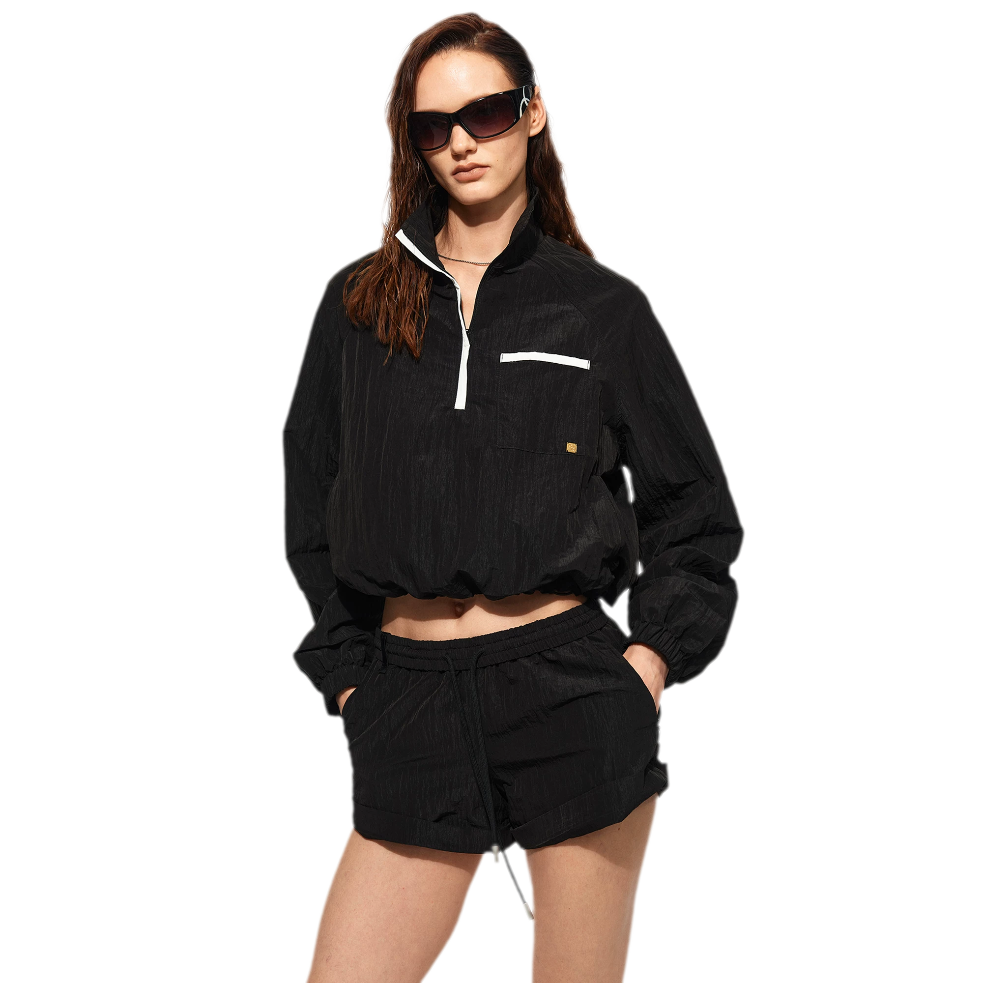 Sun-Protective Raglan Shorts Set
