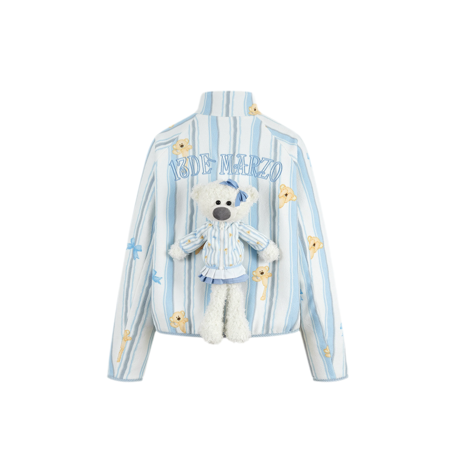 Printed Fleece Raglan Jacket