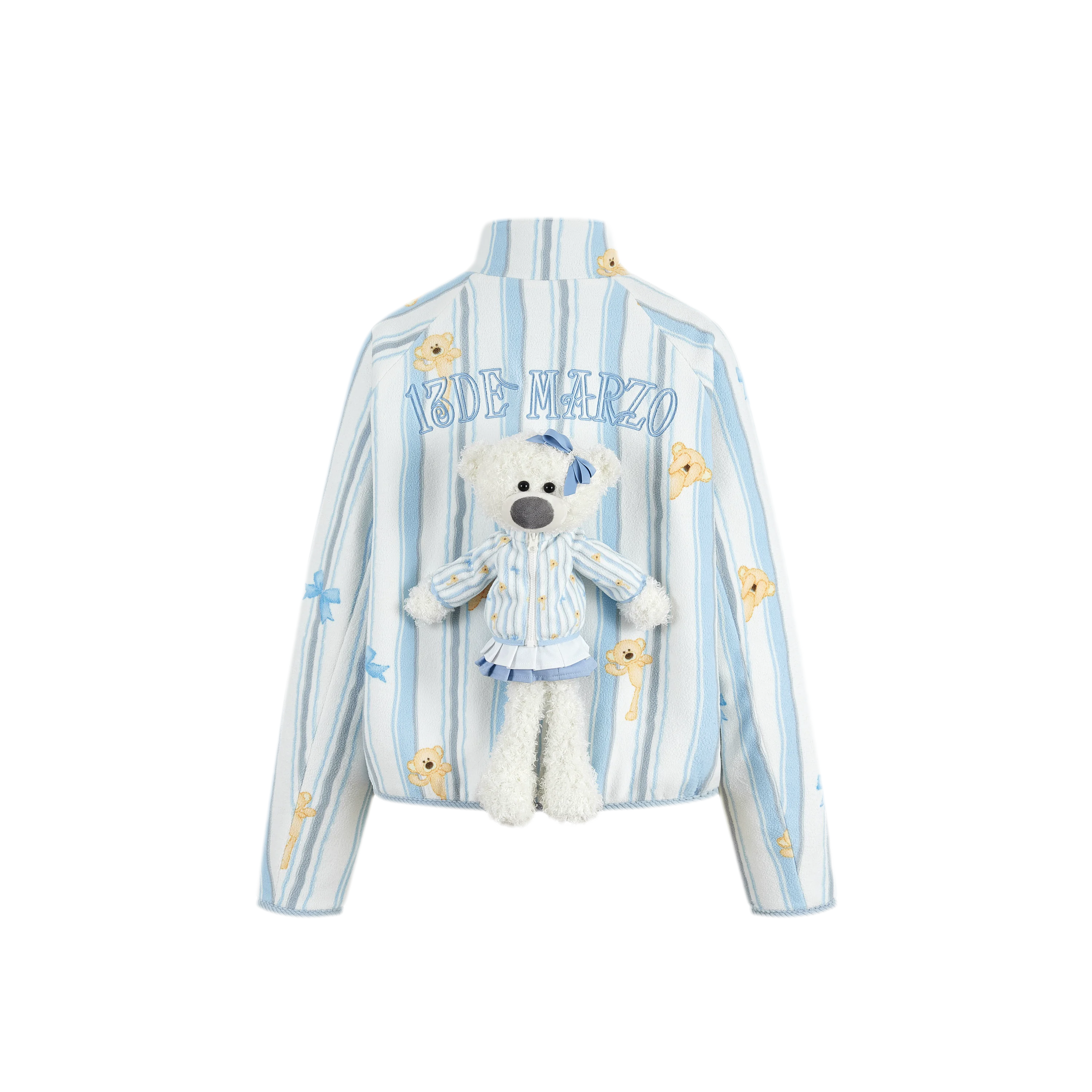 Printed Fleece Raglan Jacket