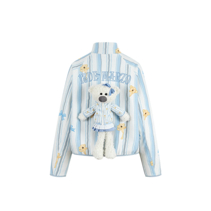 Printed Fleece Raglan Jacket