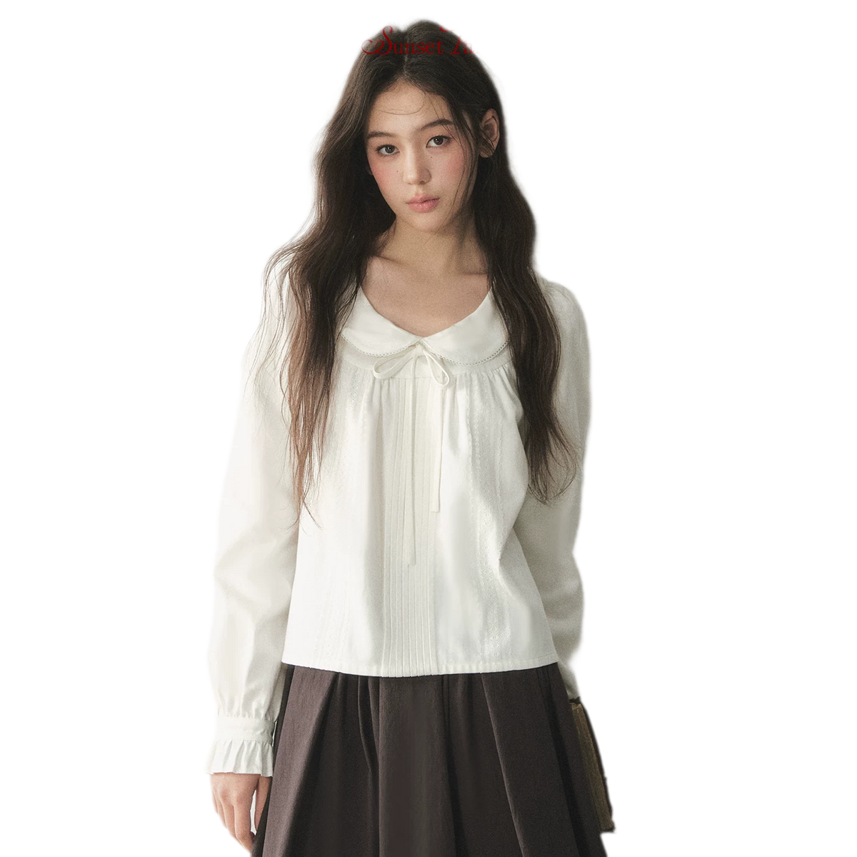 Camisa de Lyocell con ribete de encaje