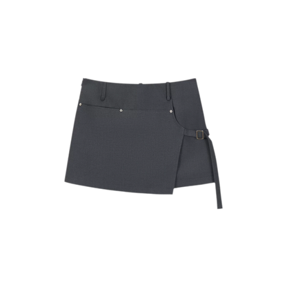 Asymmetric Wrap Mini Skirt