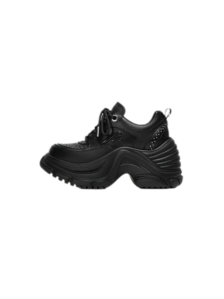 Leather Height-Increase Sneakers