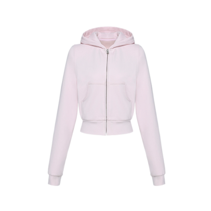 Ribbed Slim-Fit Cropped Hoodie