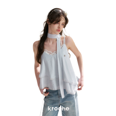 Milky Blue with Ribbon / S