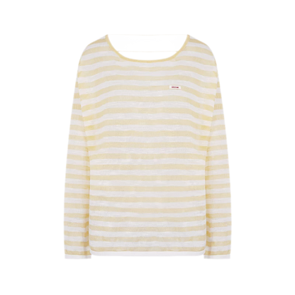 Striped Open-Back Cover-Up