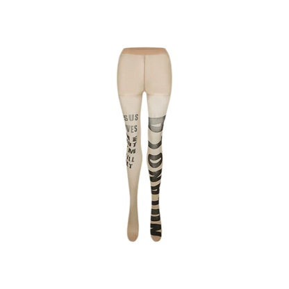 Sheer Letter Tights