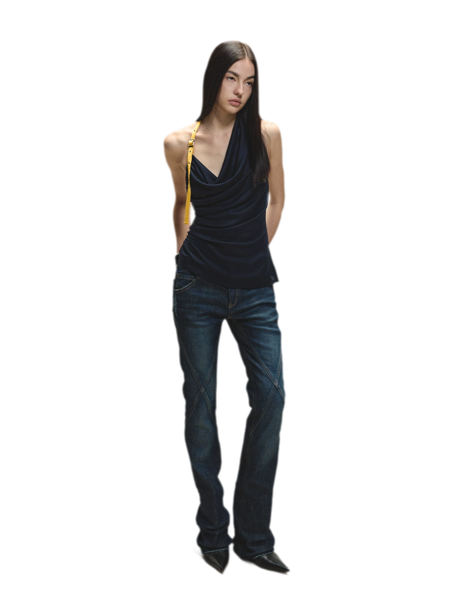 Vintage Slim Straight Denim Jeans
