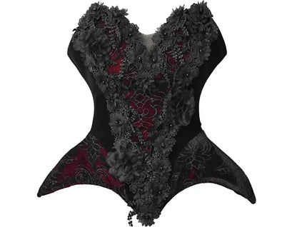 Áo corset Gothic ren nhung