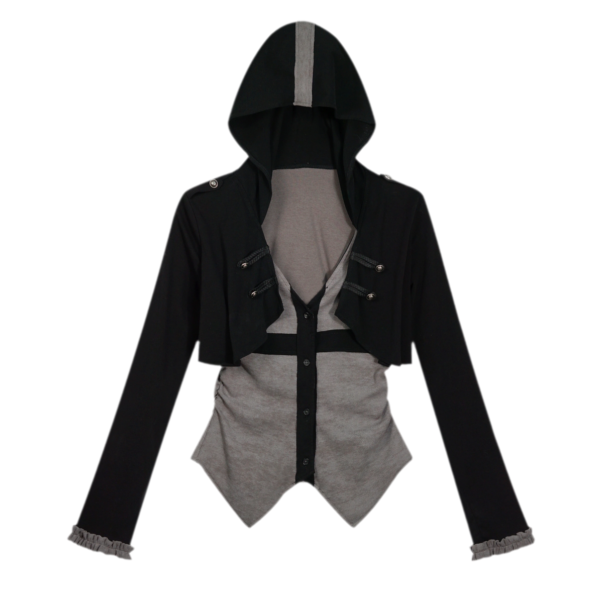 Faux Two-Piece Knit Cardigan