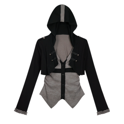 Faux Two-Piece Knit Cardigan