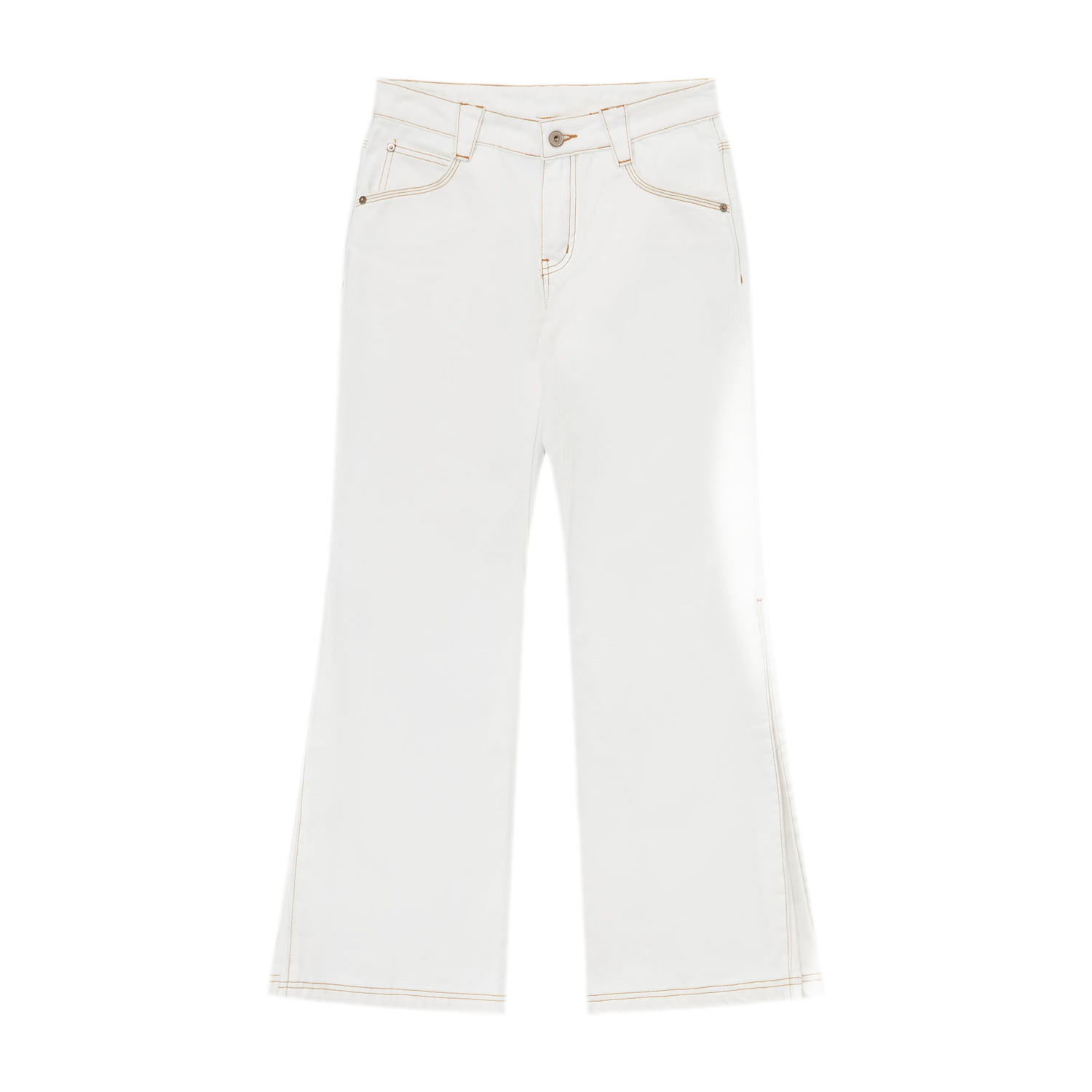 Contrast Stitch Flared Jeans