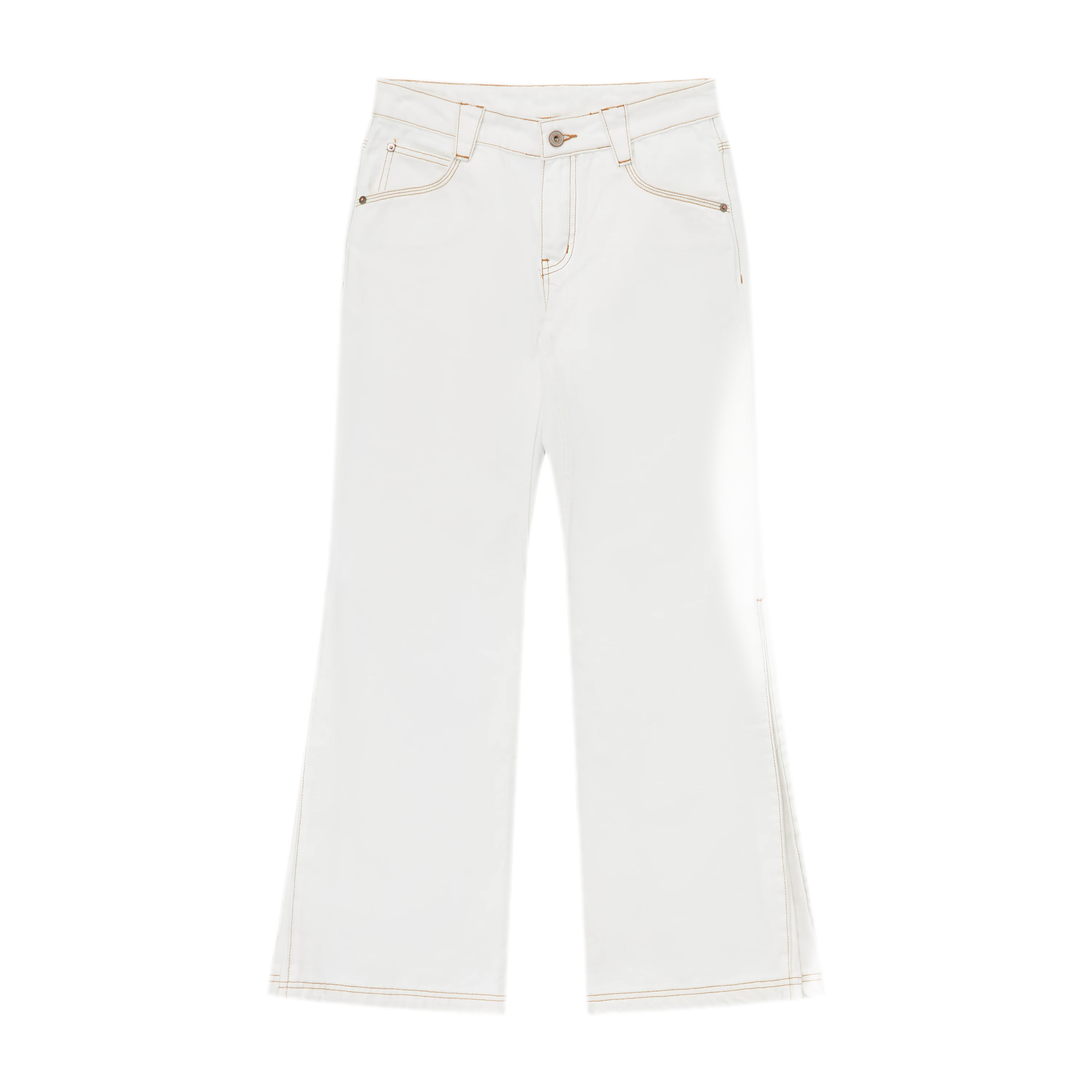 Contrast Stitch Flared Jeans