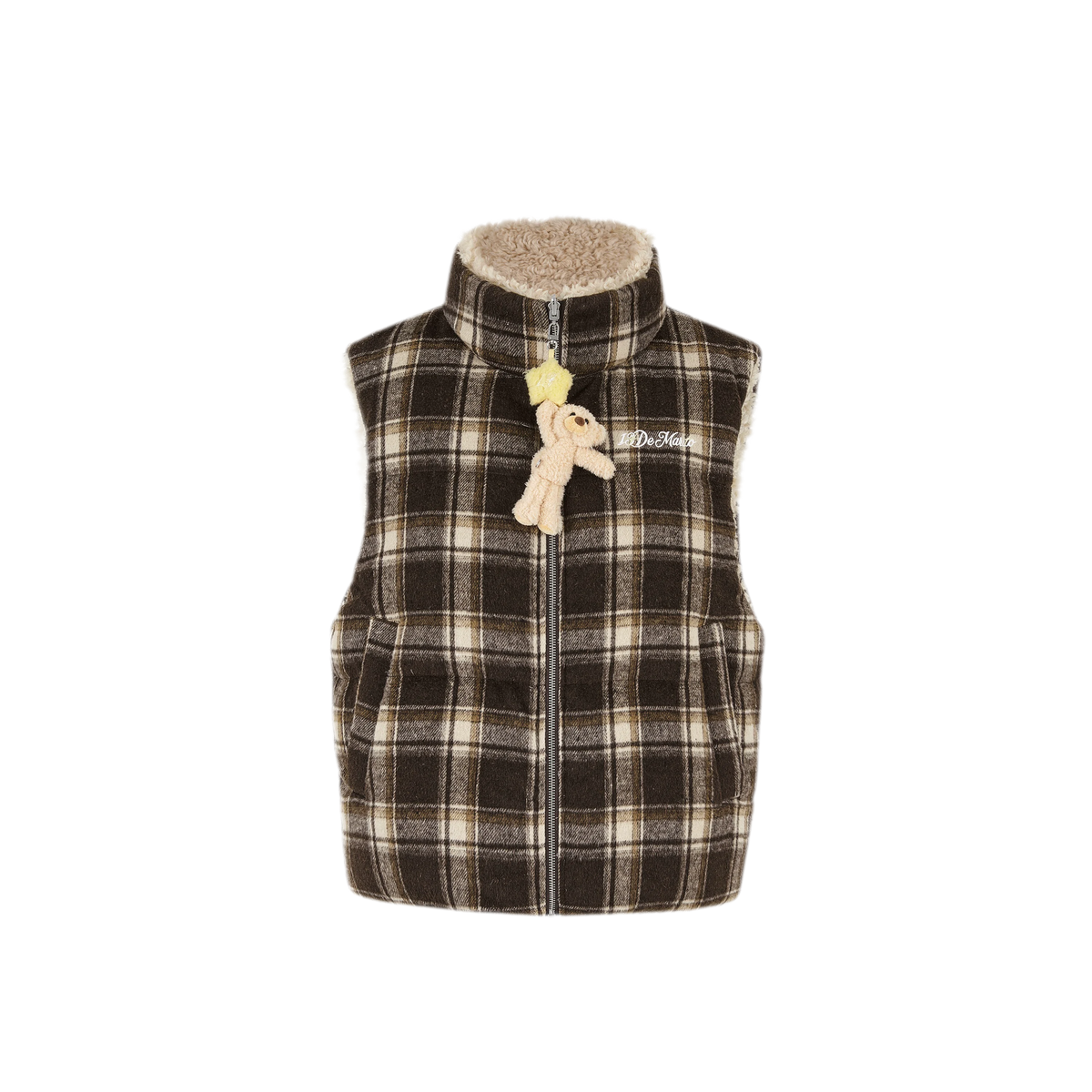 Vintage Plaid Reversible Down Vest