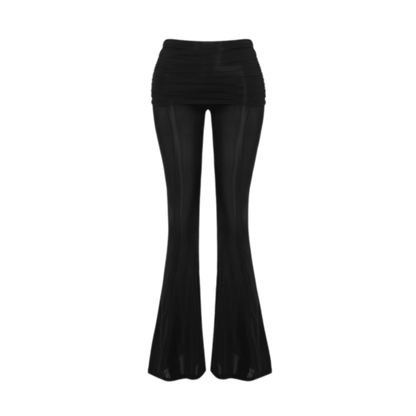Sheer Mesh Flared Pants