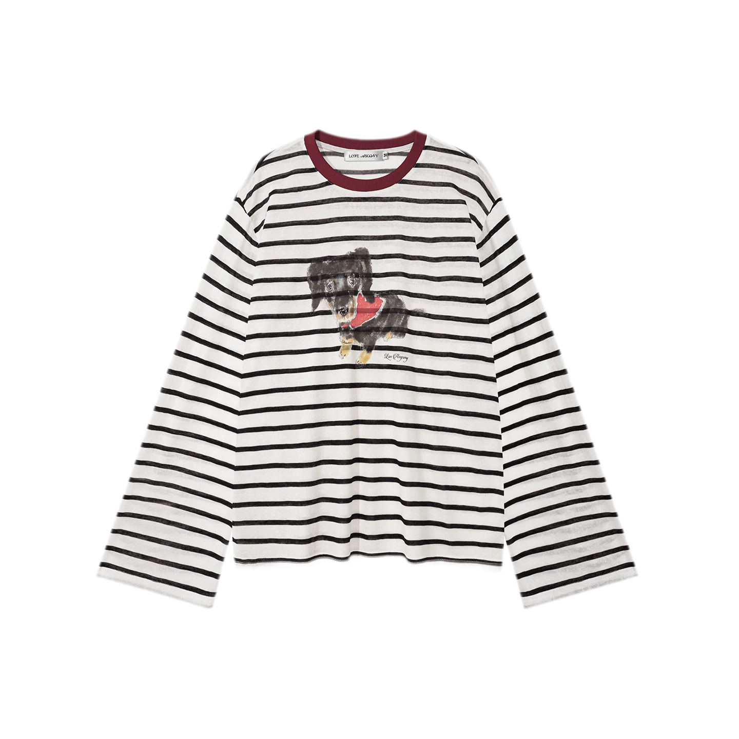 Lyocell Striped Puppy T-Shirt