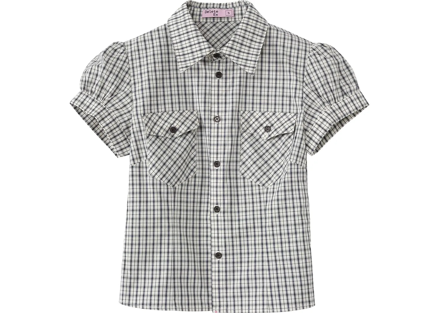 Check Puff Sleeve Shirt