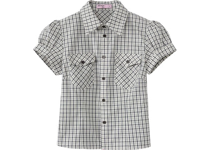 Check Puff Sleeve Shirt