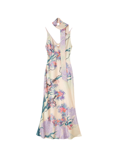 Satin Fishtail Slip Dress