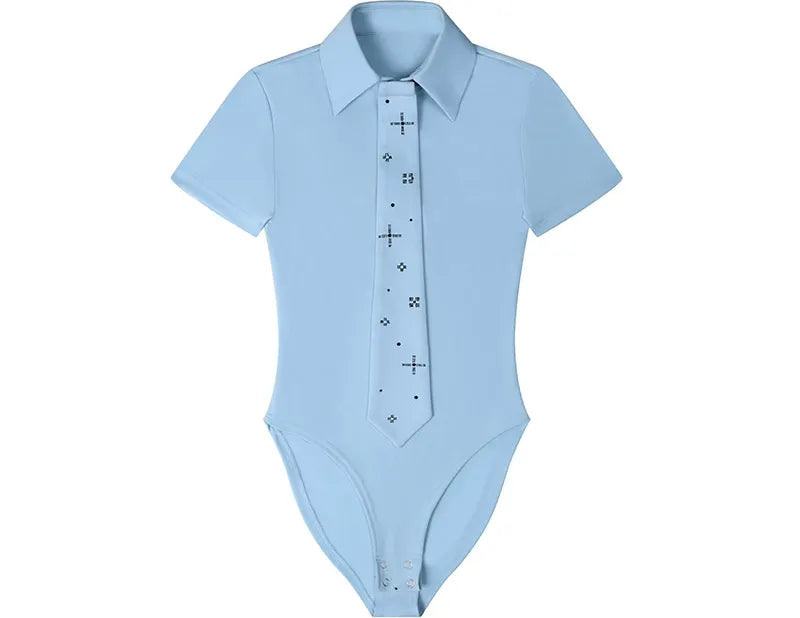 Detachable Tie Short Jumpsuit