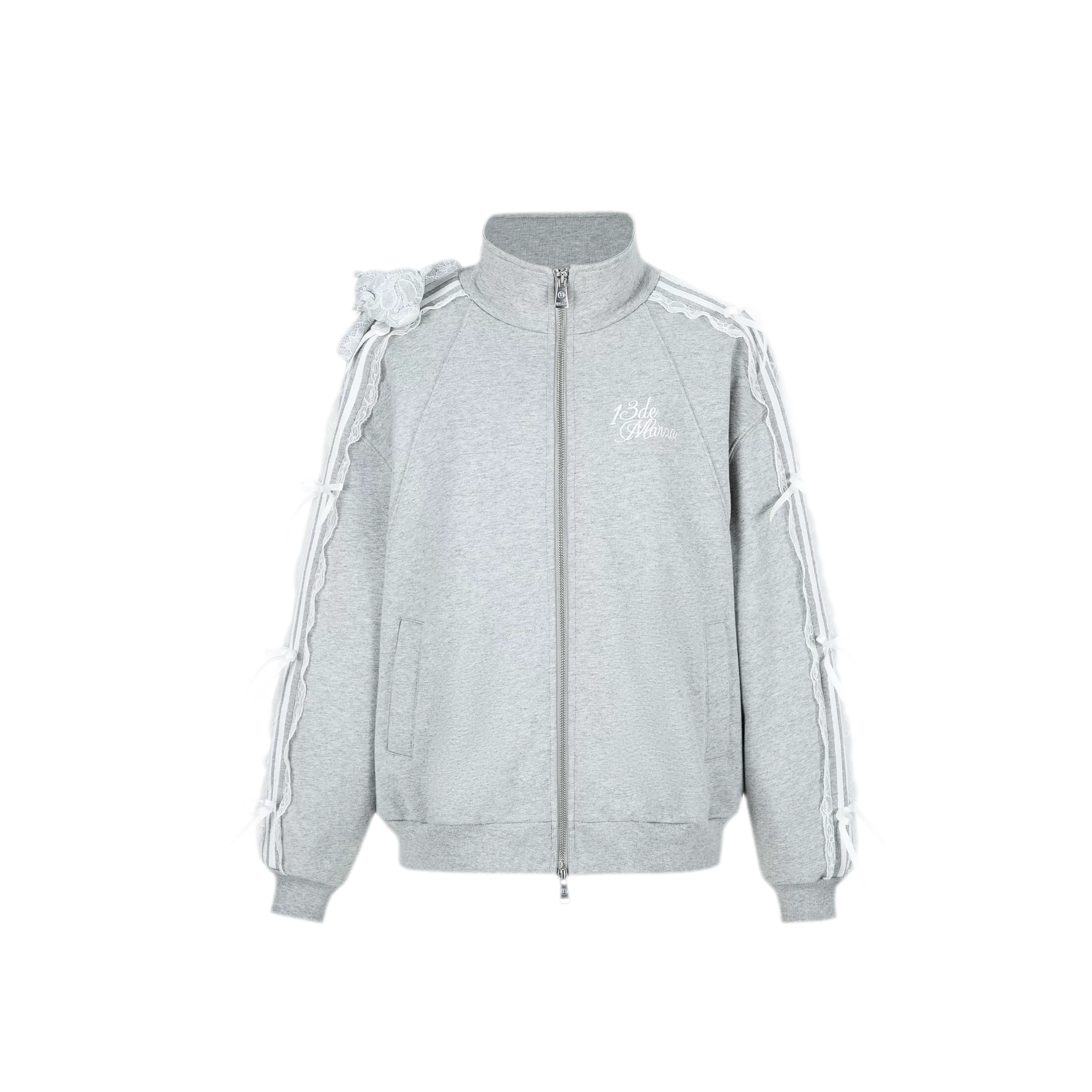 Lace Zip Knit Jacket