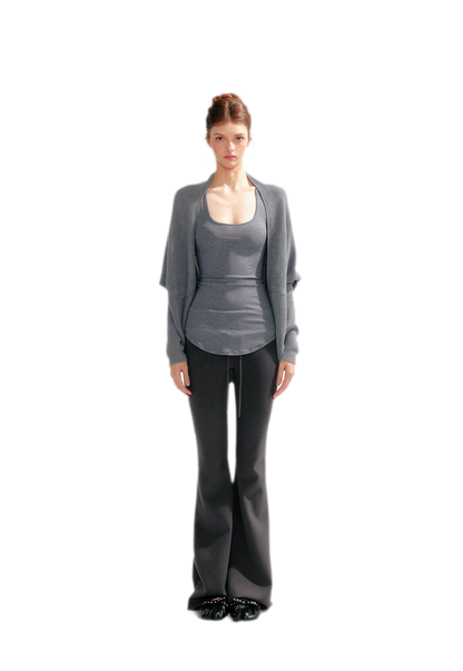 Stretch Low-Rise Flared Pants