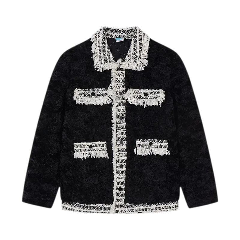 Lamb Fleece Quilted Jacket