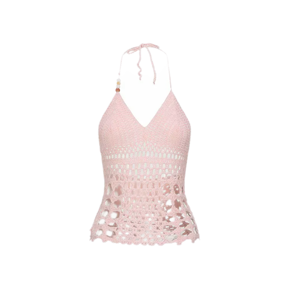 Handmade Crochet V-Neck Top