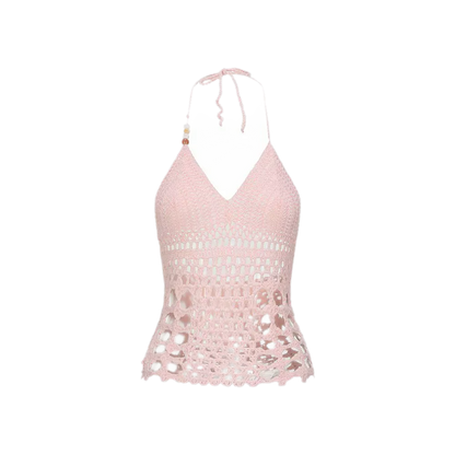 Handmade Crochet V-Neck Top