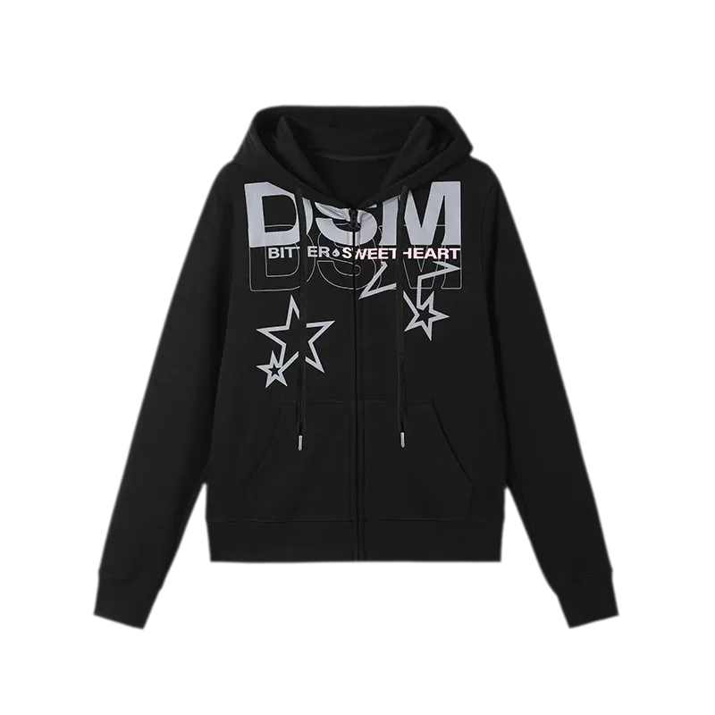 Loopback Fitted Zip-Up Hoodie