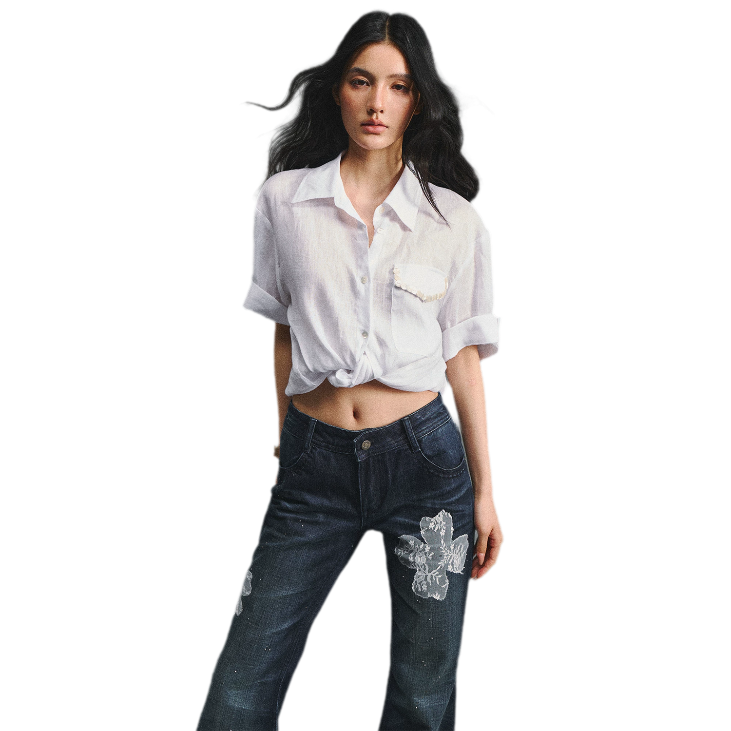 Linen Relaxed Cuff Shirt