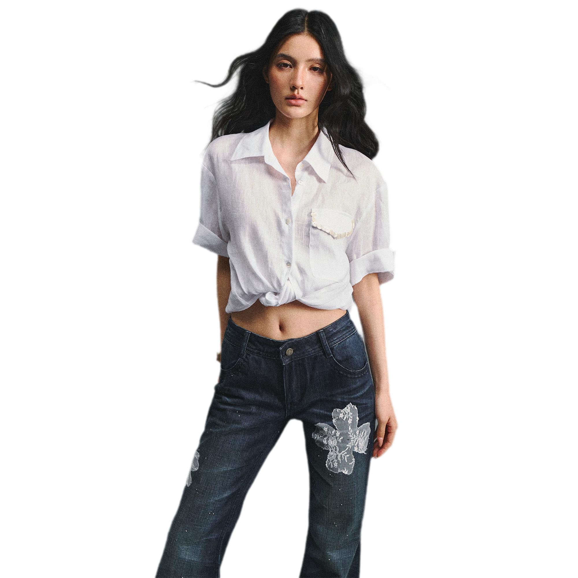 Linen Relaxed Cuff Shirt