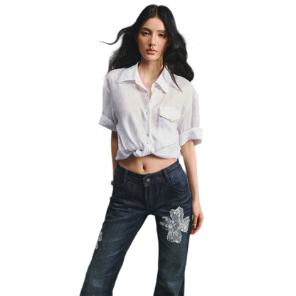 Linen Relaxed Cuff Shirt