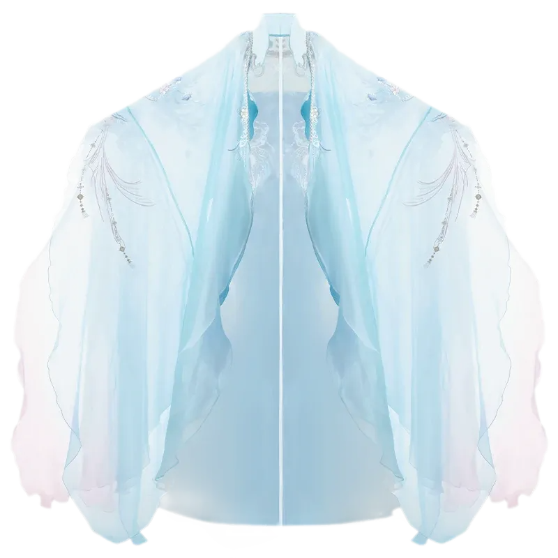 Doria Mermaid Song Embroidered Large-Sleeve