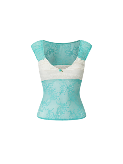 Vintage Lace V-Neck Set