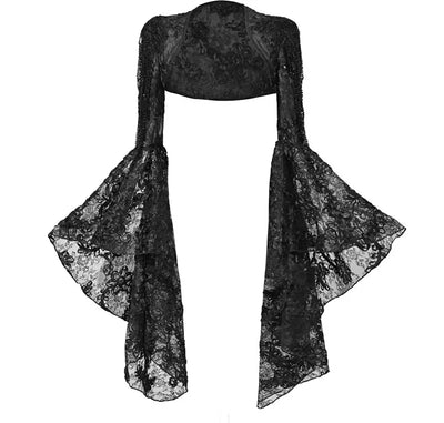 Beaded Kimono-Sleeve Vest / S