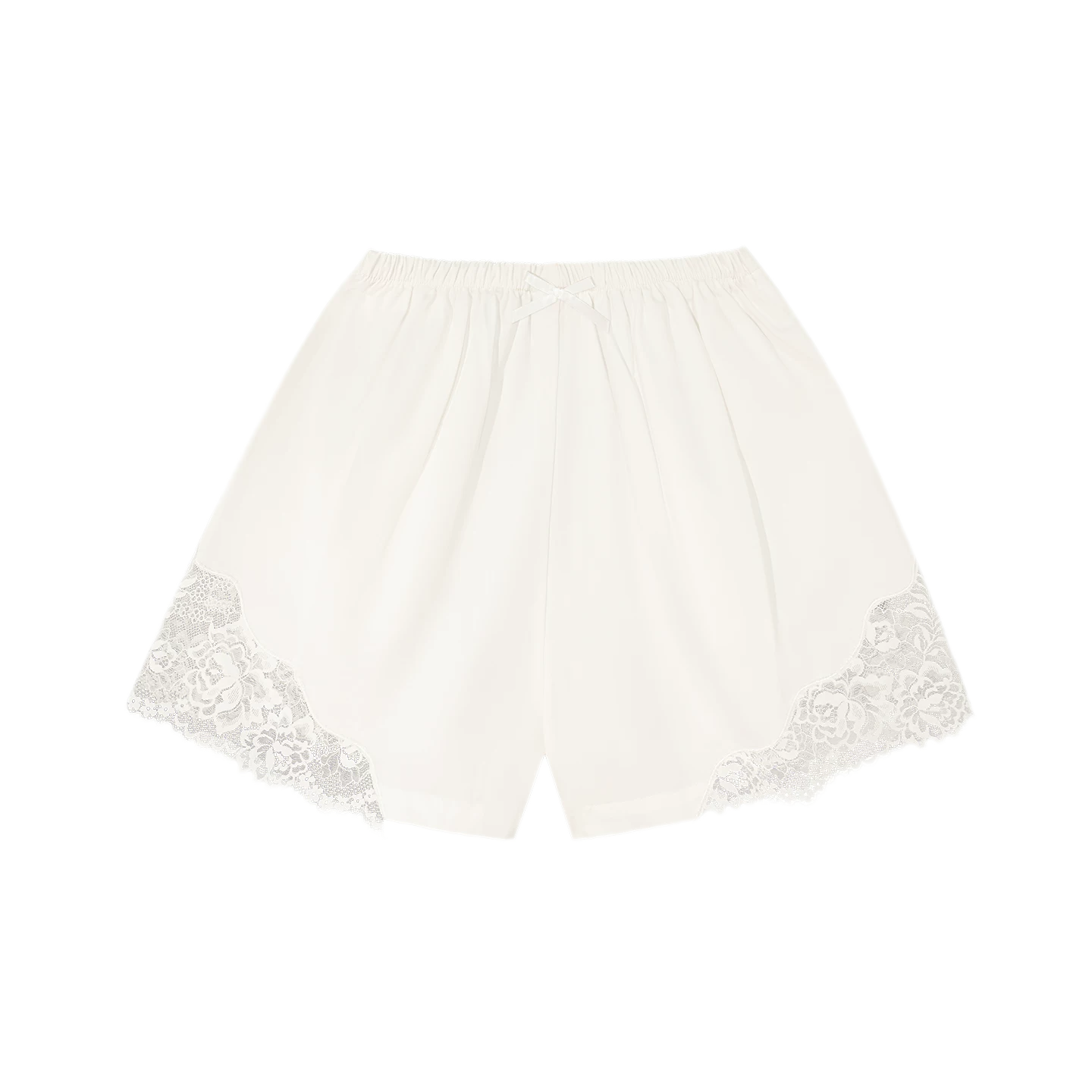 Lace Trim Cotton Shorts