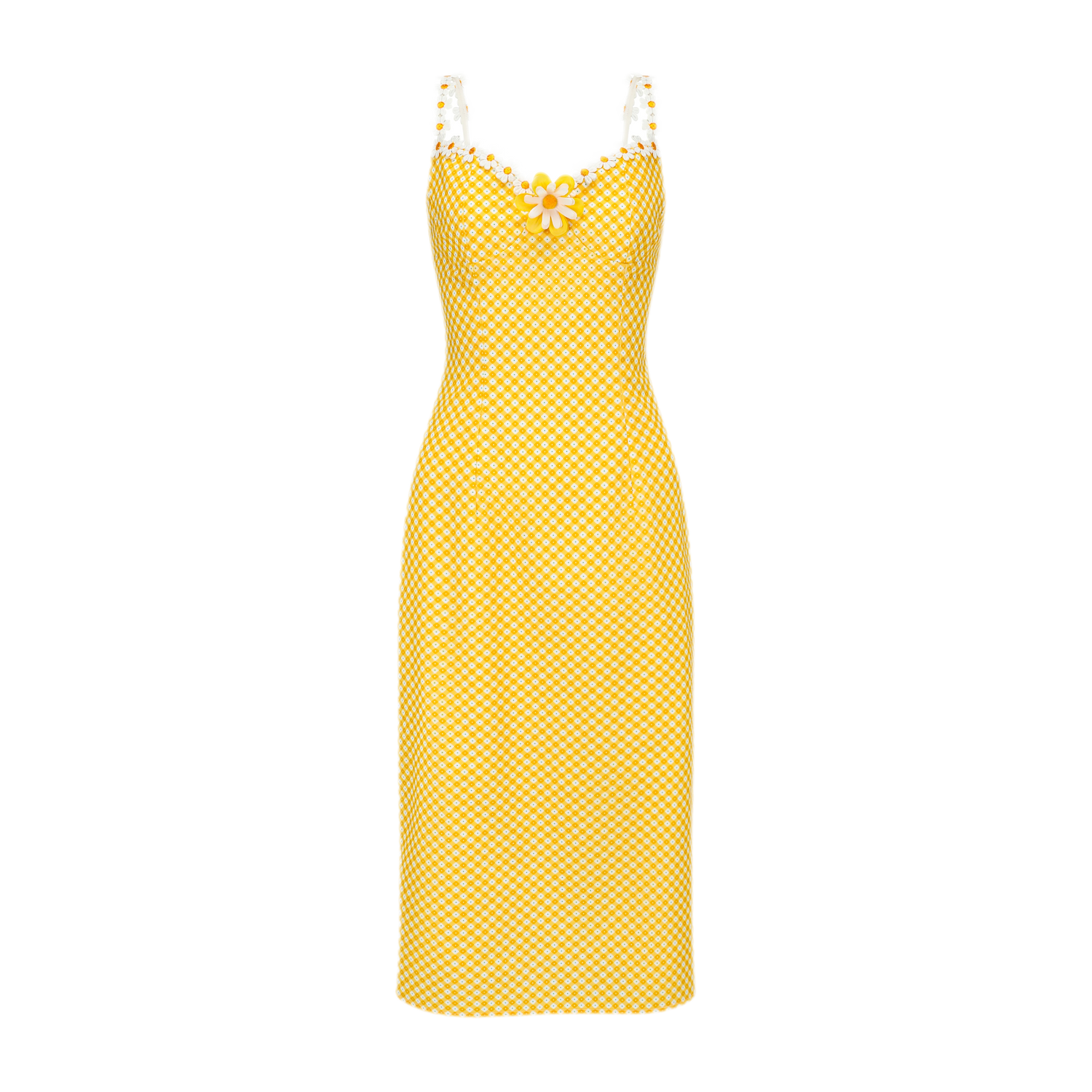 Daisy Gingham Midi Dress
