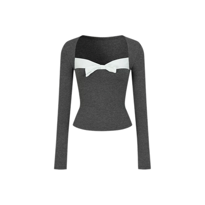 Square Neck Bow Top