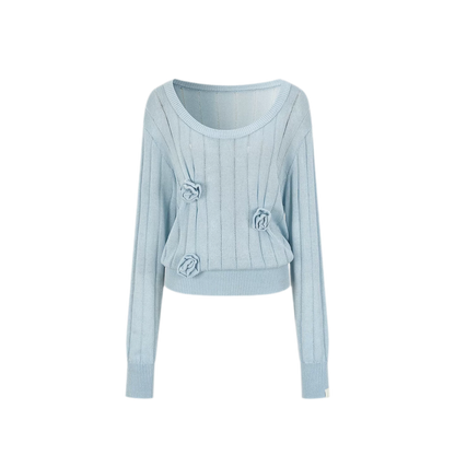 Asymmetric Flower Knit