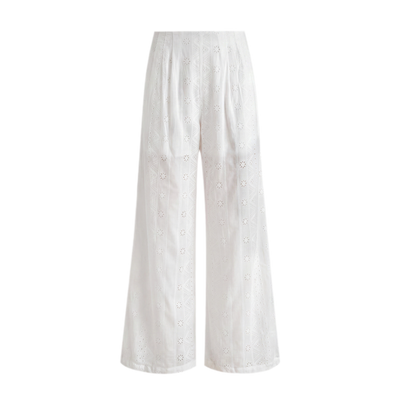 White Wide-Leg Pants / S