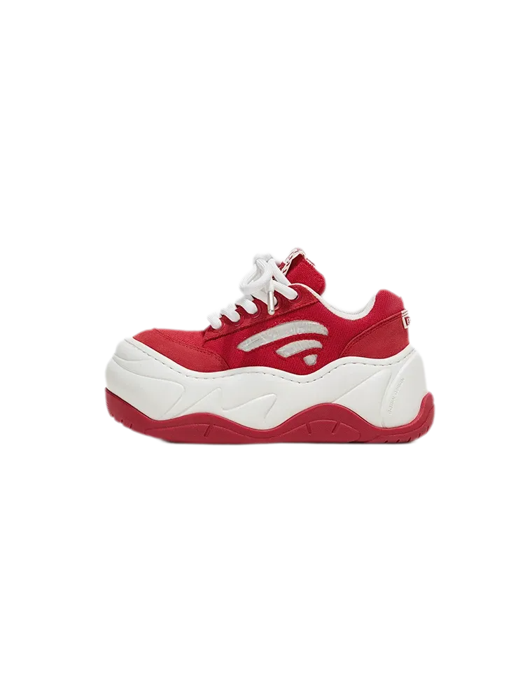 Wave Sole Platform Sneakers