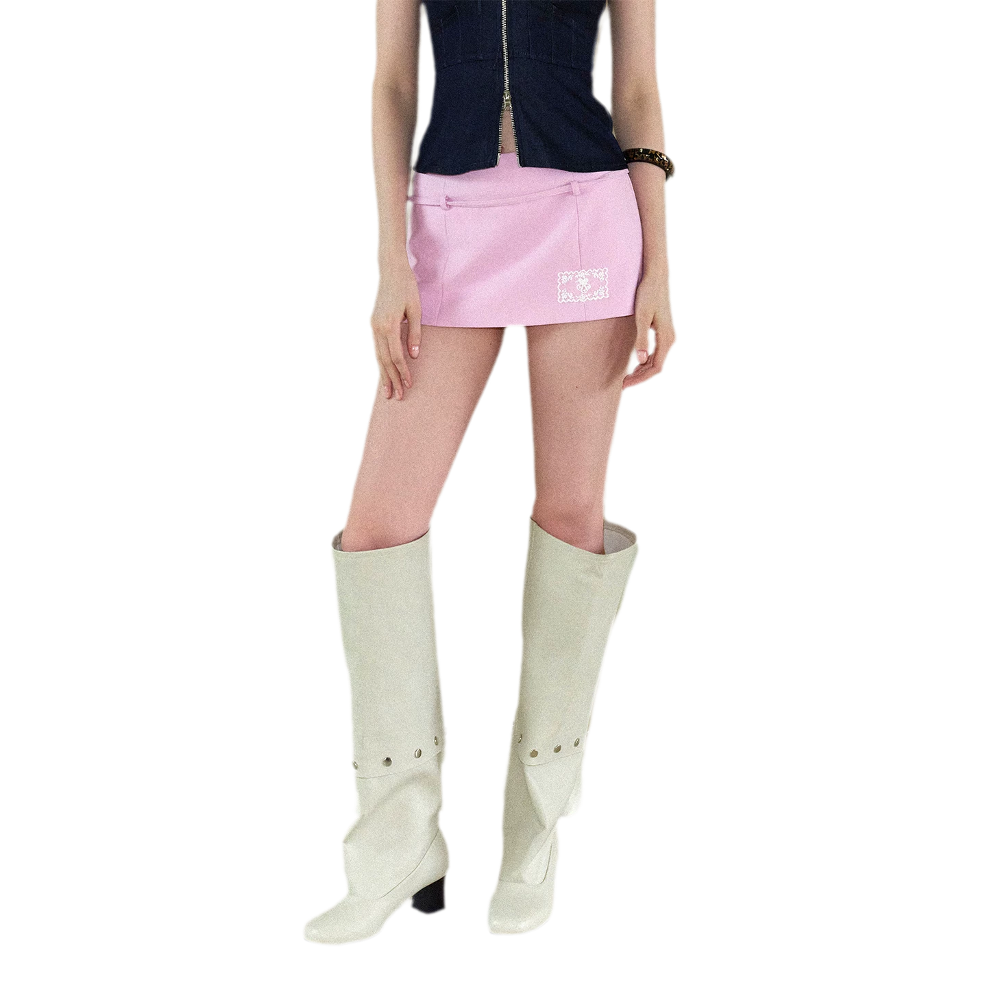 Summer Retro Pink Millennium Hip Skirt