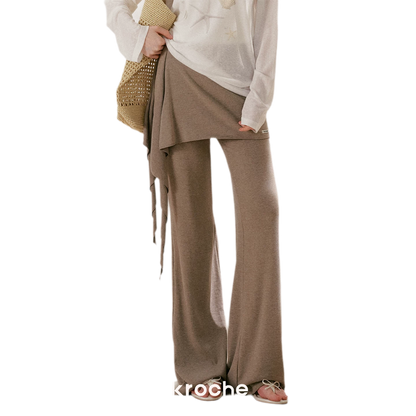 Wrap Tie Flared Pants